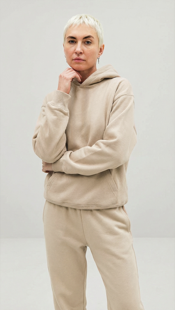 Oversize Hoodie, Cream