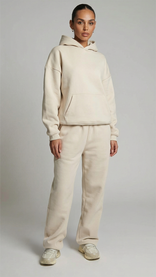 Relaxed Sweatpants, Cream