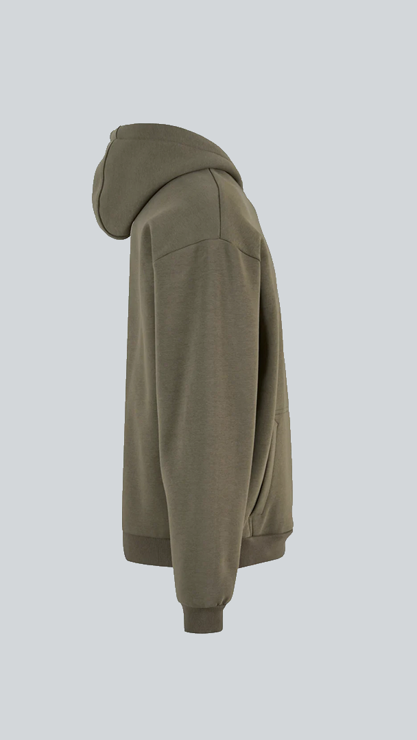 Oversize Zip Hoodie, Rosemary Green