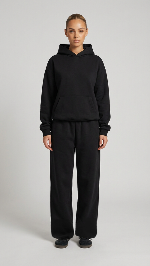 Black Hoodie & Trousers co-ord set