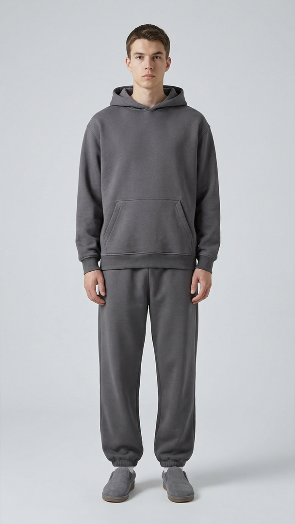 Charcoal Hoodie & Trousers co-ord set