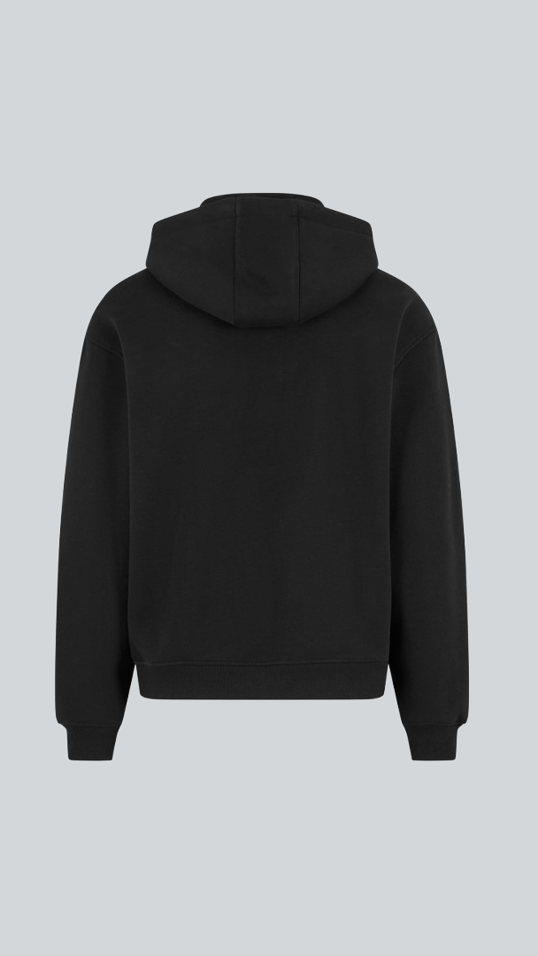Oversize Zip Hoodie, Black
