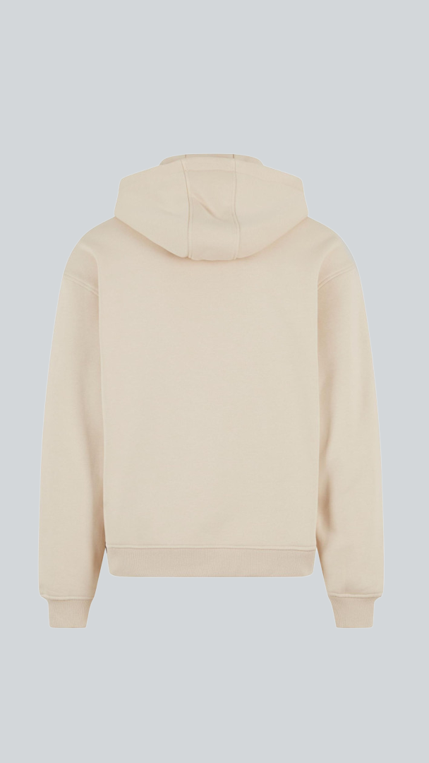 Oversize Zip Hoodie, Cream